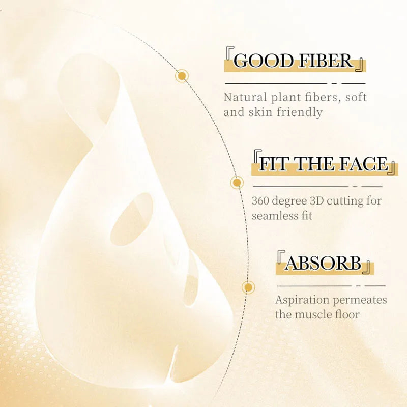 Set 15 Maschere Viso SADOER – Oro 24K, Vitamina C & Acido Ialuronico
