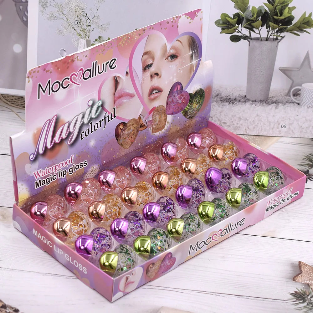 Set 24 Lip Gloss Fruttati – Vitamina E & Miele, Idratanti e Non Appiccicosi