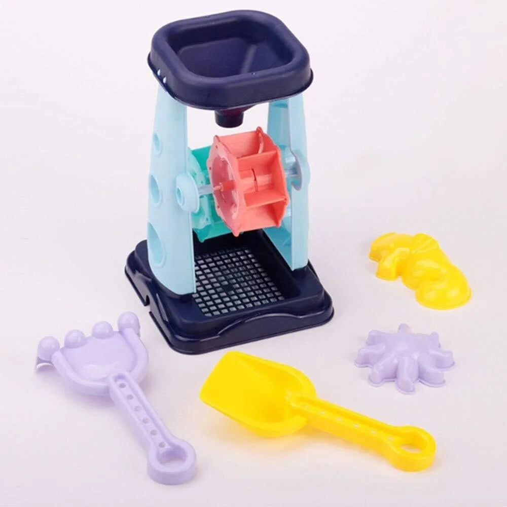 Set Giocattoli da Spiaggia per Bambini – Auto, Clessidra, Pala & Sprinkler | Estate