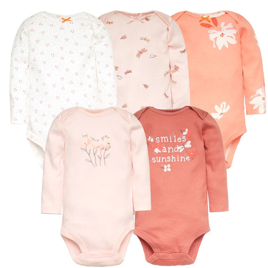 3-5 pz/lotto body per bambini maniche lunghe vestiti per neonati 100% cotone abbigliamento per bambini in cartone animato vestiti per bambina neonato