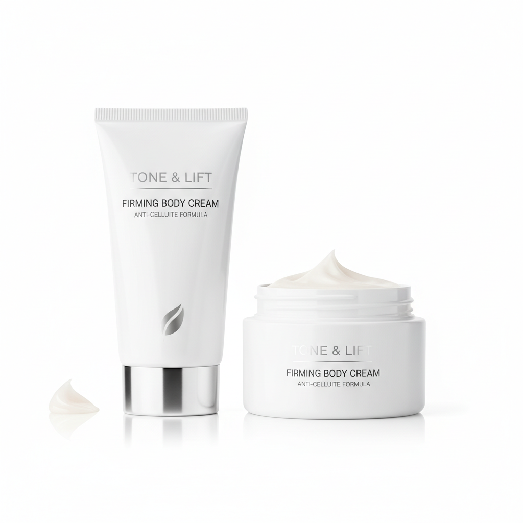 Crema corpo rassodante in elegante flacone bianco