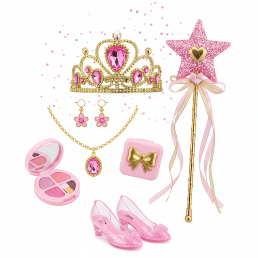 Kit principessa per bambine con tiara e bacchetta magica
